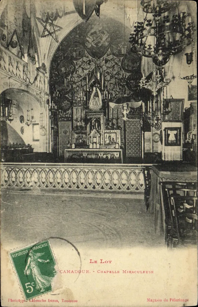 Camadour - Capela Milagrosa — Fototipia Labouche frères, Toulouse - Frente