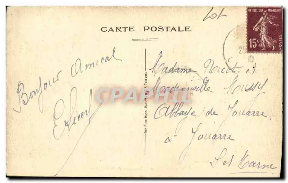 Roc-Amadour — Tumba de São Amadour — Editor H. Port Henri Bassom, Toulouse - Verso