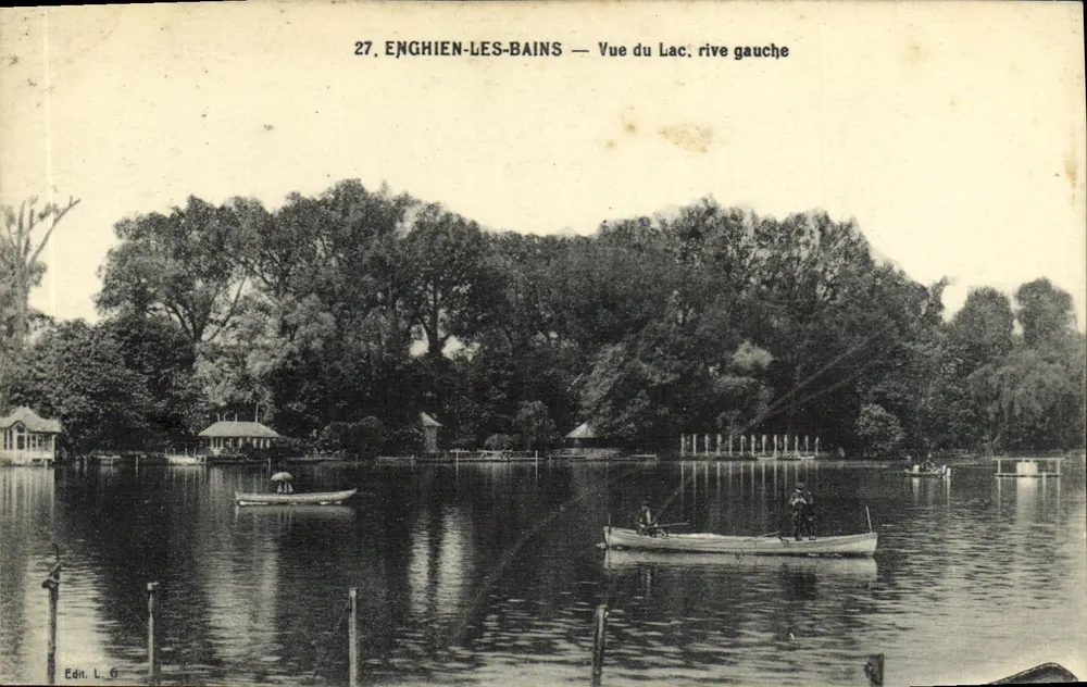 Enghien-les-Bains — Ansicht des Sees, linke Seite — Verlag L. 6 - Vorderseite