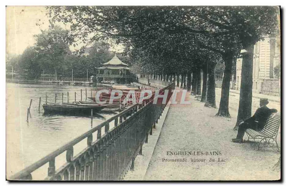 Enghien-les-Bains — Promenade am See — P. Marmuse, 53, Bd Montpansse Paris - Vorderseite