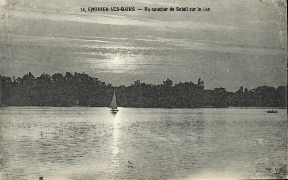 Enghien-les-Bains — Sonnenuntergang am See — Edit. L.G. - Vorderseite