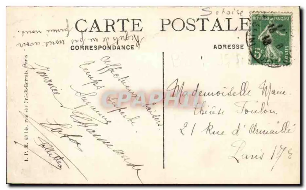 Enghien-les-Bains — Ansicht des Kasinos — Verlag L.P.M. n°1 - Rückseite
