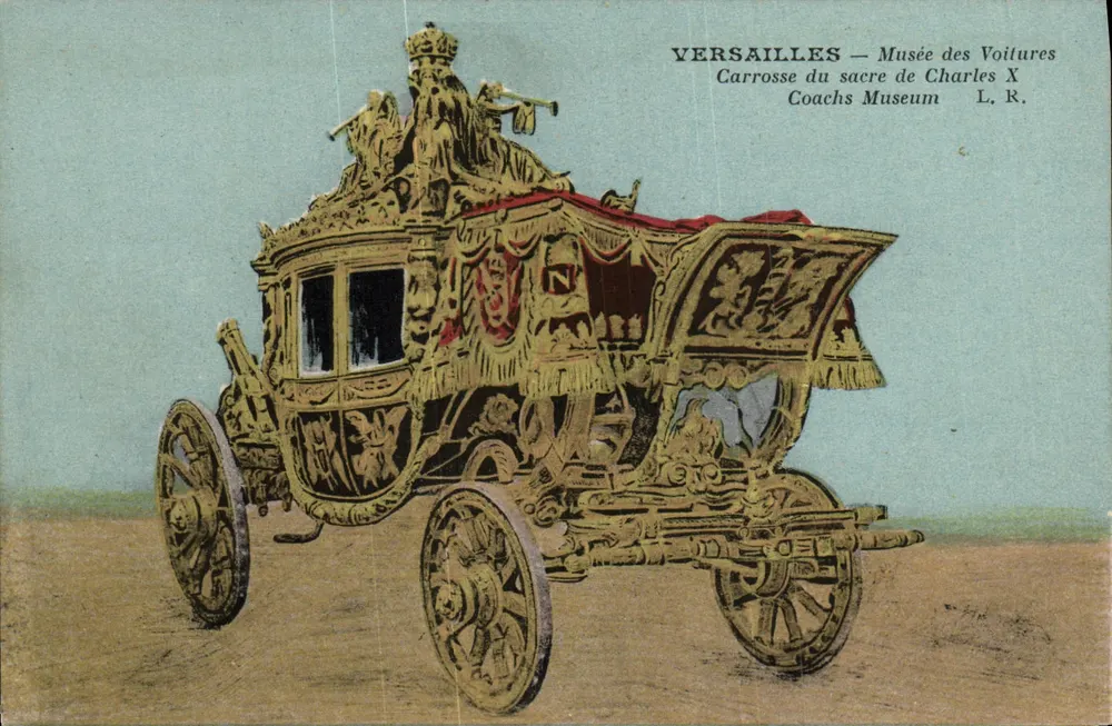 Versailles — Museum der Autos — Kutsche der Krönung von Charles X - Vorderseite