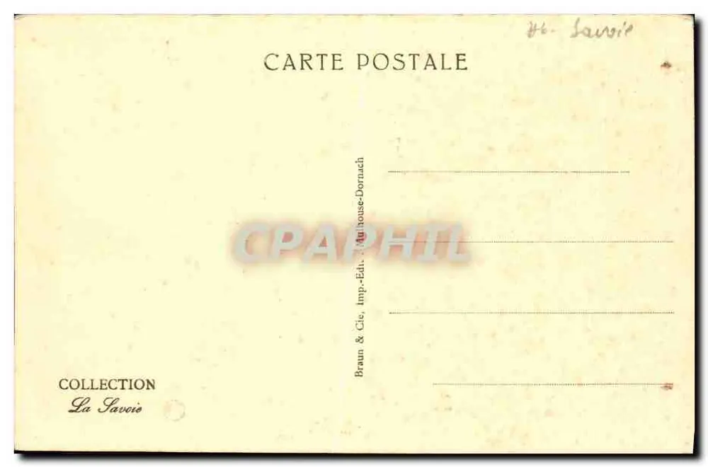 Chalé e Col do Berard — vista alpina com glaciar — editor La Savoie, n° 12146 - Verso