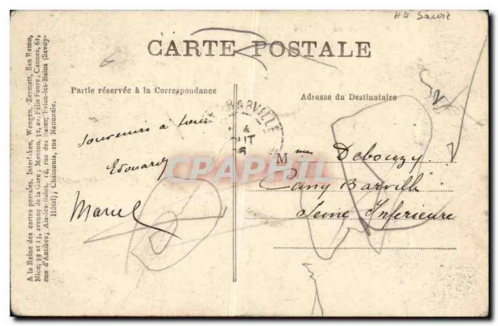 Vale de Chamonix — L'Arve e o Mont-Blanc — Editor não visível - Verso
