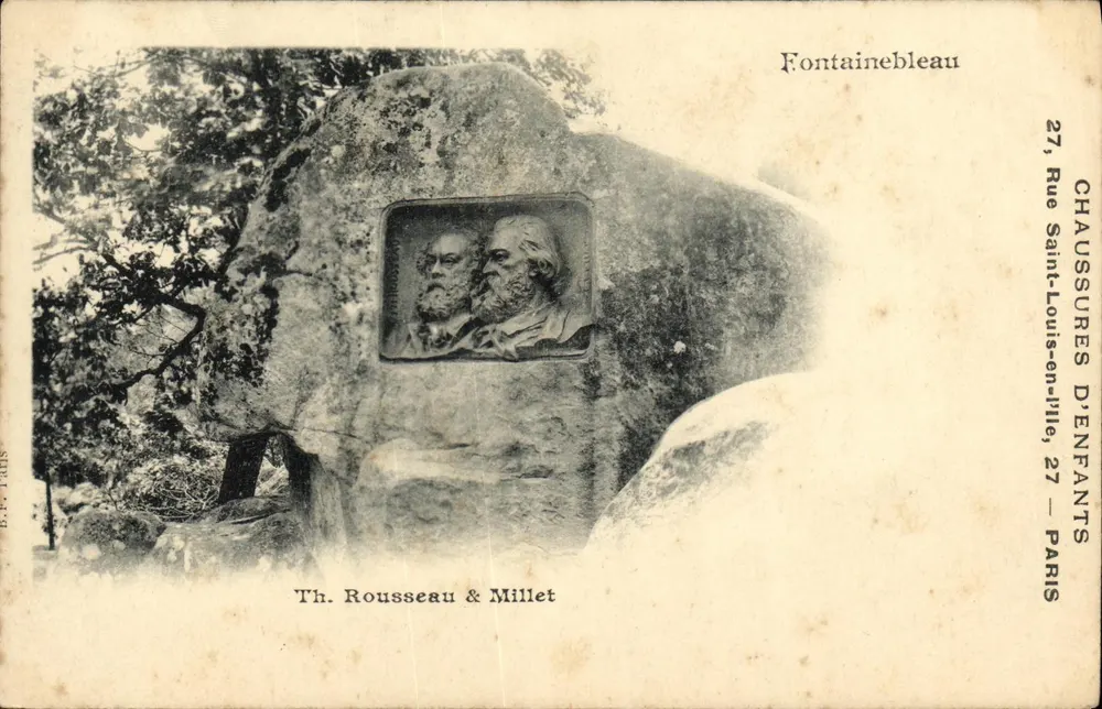 Fontainebleau — Denkmal für die Büsten von Th. Rousseau & Millet — Éditeur B.P. TAMS - Vorderseite