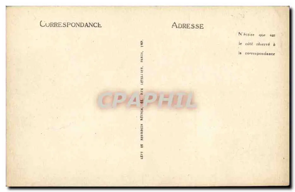 Paris (18. Jahrhundert) — Panorama von Montmartre und dem Sacré-Cœur — L.L. - Rückseite