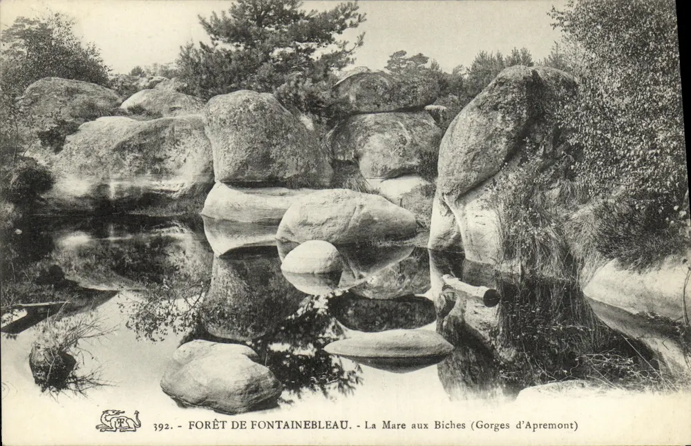 Wald von Fontainebleau — Das Biches-See (Gorges d'Apremont) — n° 392 - Vorderseite