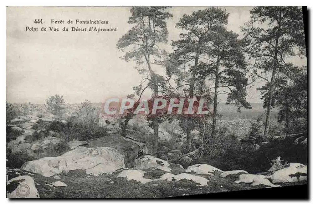Wald von Fontainebleau — Ausblick vom Desert d'Apremont — n°441 - Vorderseite