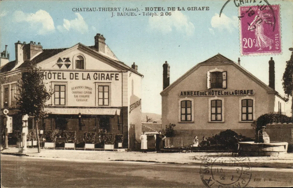 Castelo-Thierry (Aisne) — Hotel da Girafa e sua anexação — J. Baduel, editor - Frente