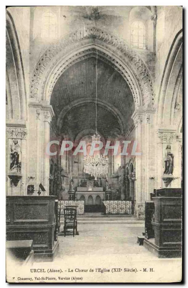 Côro da igreja de Urcel (Aisne) — Século XII — M. H. - Frente