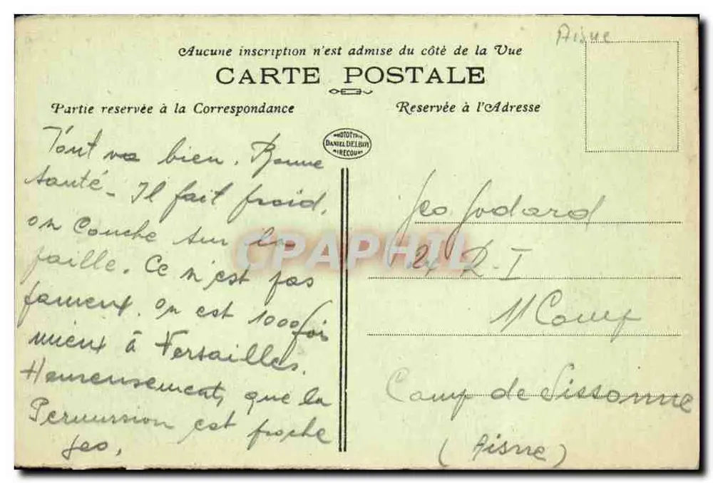 Campo de Sissonne — Uma Avenida do Campo — Edição Douet, n°8 - Verso