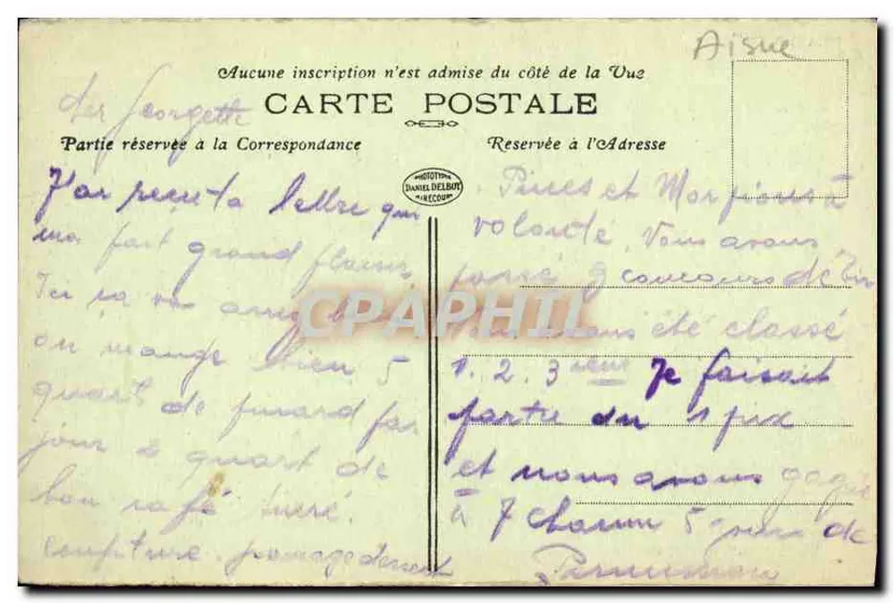 Sissonne — O Castelo da Garenne — Edição Douet, n° 52 - Verso