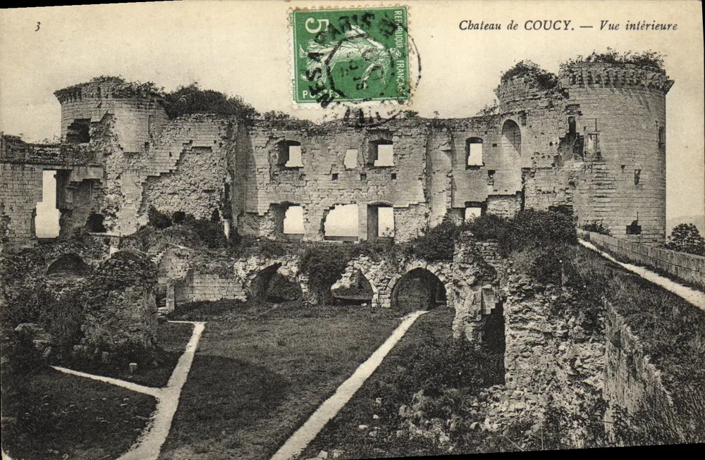 Castelo de COUCY — Vista interna — editor não identificado, n° de série 3 - Frente