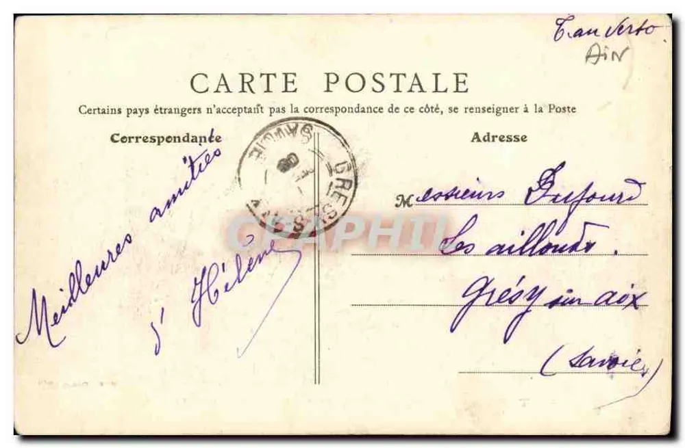 Trévoux (Ain) - Ruinen eines feudalen Schlosses - Rundtürme (12. Jahrhundert) — B. F., Paris - Rückseite