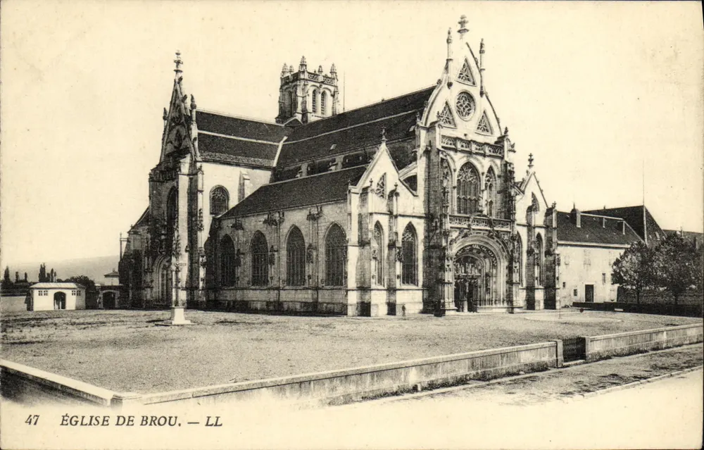 Igreja de Brou — Vista do edifício gótico — LL, n°47 - Frente