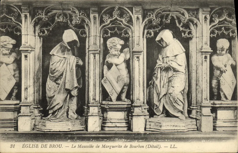 Kirche von Brou — Der Mausoleum von Marguerite de Bourbon (Detail) — LL. - Vorderseite
