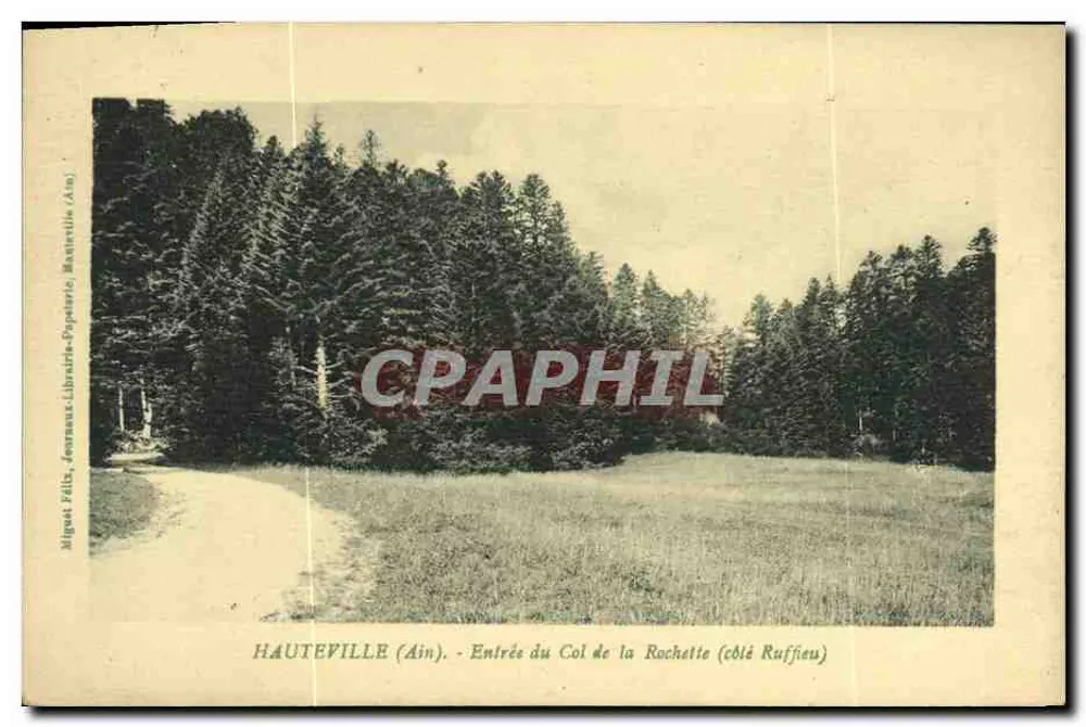 Hauteville (Ain) — Eingang zum Col de la Rochette (colé Ruffieu) — Miguet Fils, Zeitungen-Buchhandlung-Papierwaren, Hauteville (Ain) - Vorderseite