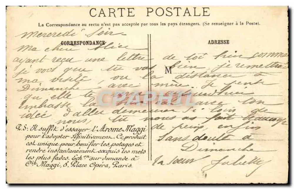 Aqueduto de Maintenon — Eure-et-Loire — editor Portier et Marolle, n°74 - Verso
