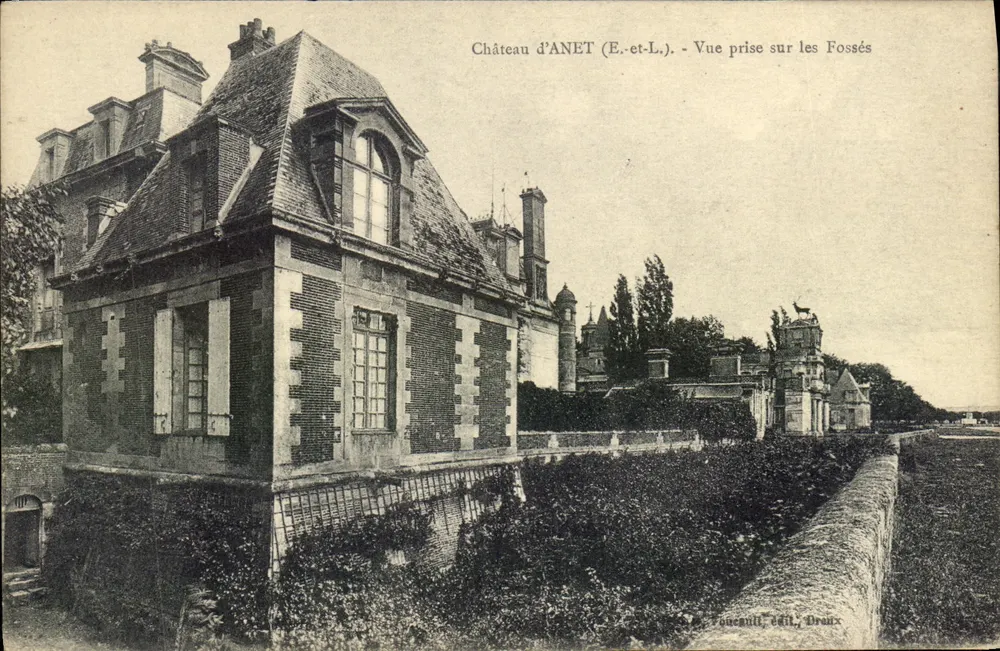 Schloss ANET (E.-et-L.) — Ansicht von den Gräben — Verlag Foucault, Dreux - Vorderseite