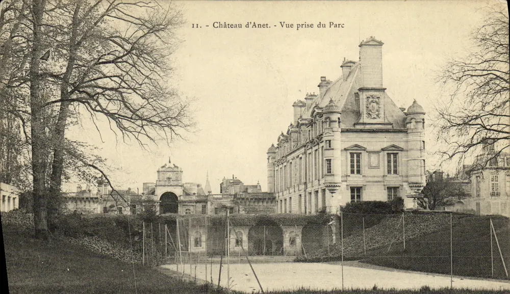 Schloss Anet — Ansicht vom Park — unbekannter Verlag, Serie 11 - Vorderseite