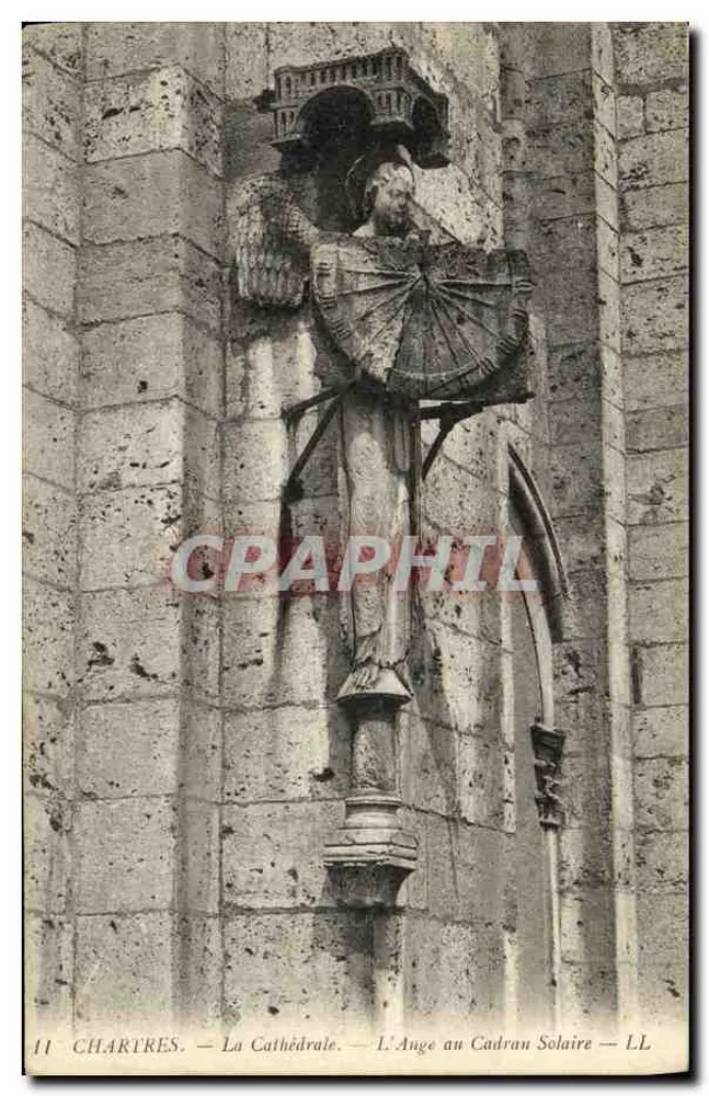 Chartres — Die Kathedrale — Der Engel am Sonnenuhr — LL - Vorderseite