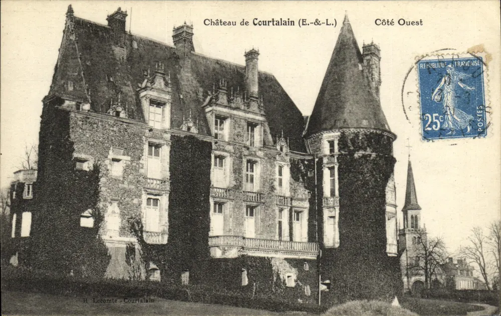 Château de Courtalain (E.-&-L.) — Côté Ouest — H. Lecomte-Courtalain - Recto