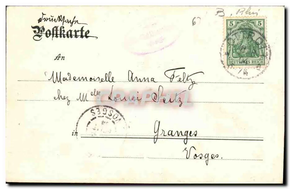 St. Odilienberg, Hof — Mont S'Odile, Hof — Bebrüder Metz, Tübingen, Nr. 22795 - Rückseite