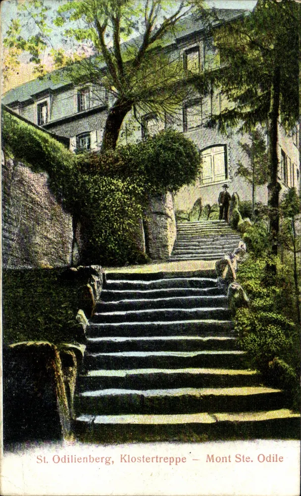St. Odilienberg, Klosterterppe — Mont Ste. Odile — Kunstdruckerei Gebr. Jeenbeck, Wiesbaden - Vorderseite