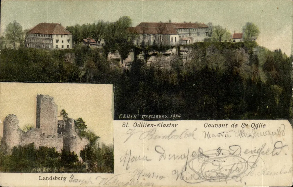 Mosteiro de São Odilien — Landsberg — editor Felix Lub, Strasbourg, n° de série 1904 - Frente