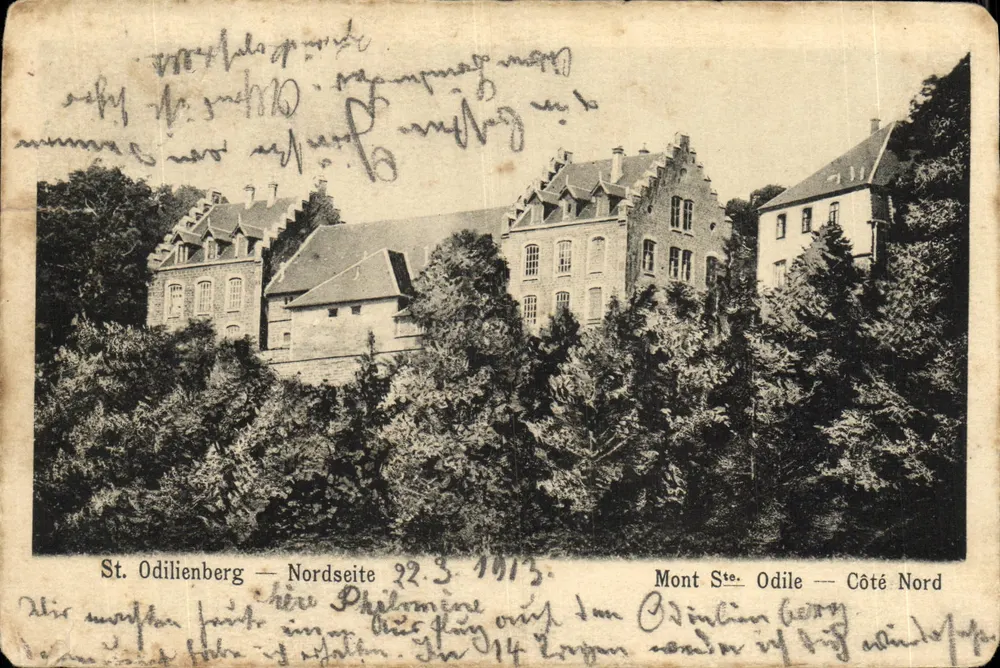 Mont Sainte-Odile — Vue du côté Nord — J. M. & Cie - Frente