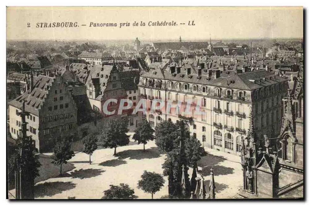 Strasbourg — Panorama tirado da Catedral — LL - Frente