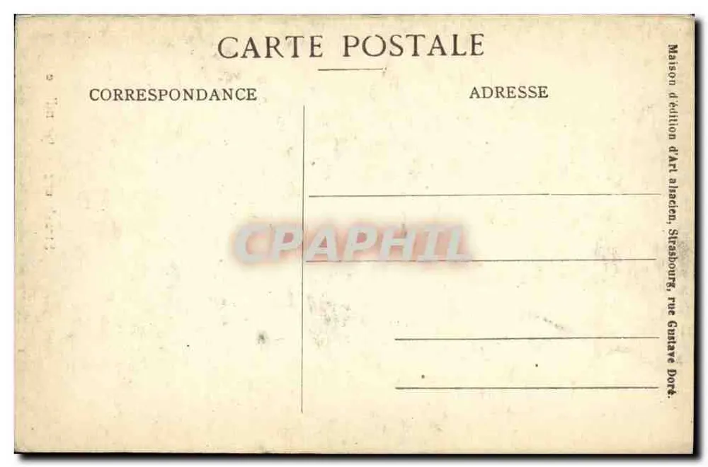 Strasbourg — Grand'rue — Maison d'édition d'Art alsacien - Verso