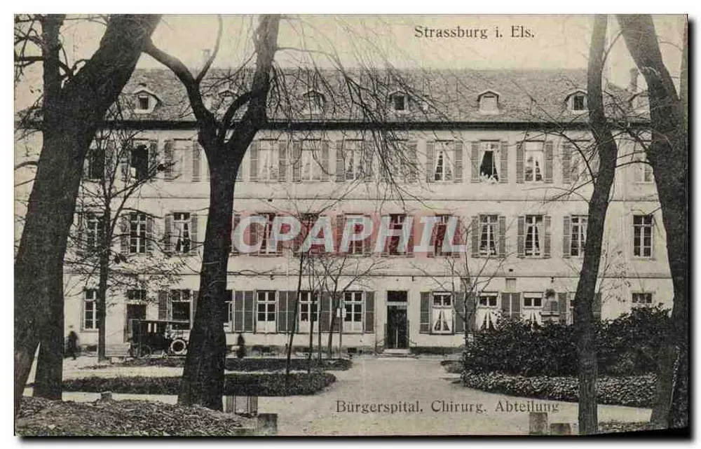 Strassburg i. Els. — Städtisches Krankenhaus, Chirurgische Abteilung — Springer Sohne, Strasbourg i. Els. - Vorderseite