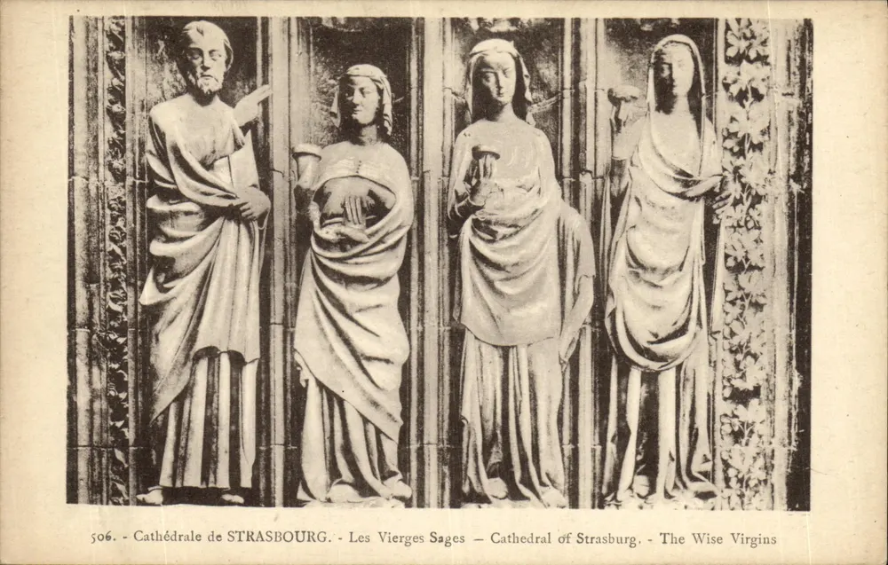 Catedral de Estrasburgo — As Virgens Sábias — editor Marque, n° 506 - Frente