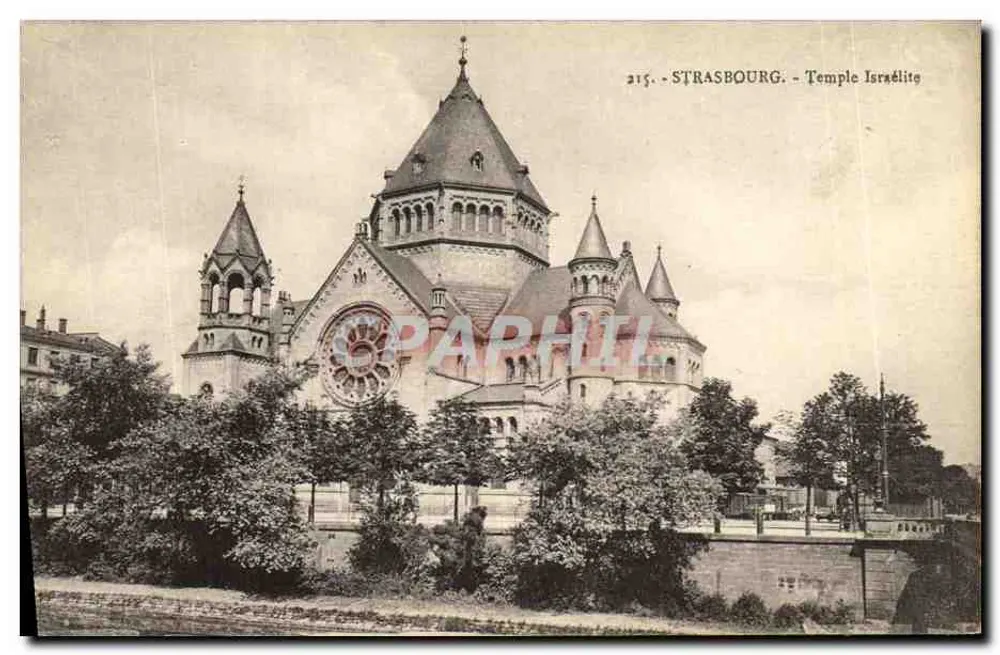 Straßburg - Jüdischer Tempel — Verlag Bergeret, n° 215 - Vorderseite