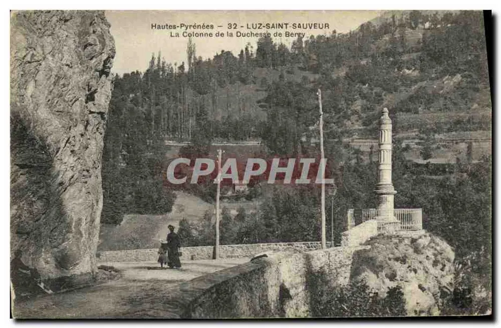 Luz-Saint-Sauveur — Säule der Herzogin von Berry — unbekannter Verlag, Seriennummer nicht sichtbar - Vorderseite