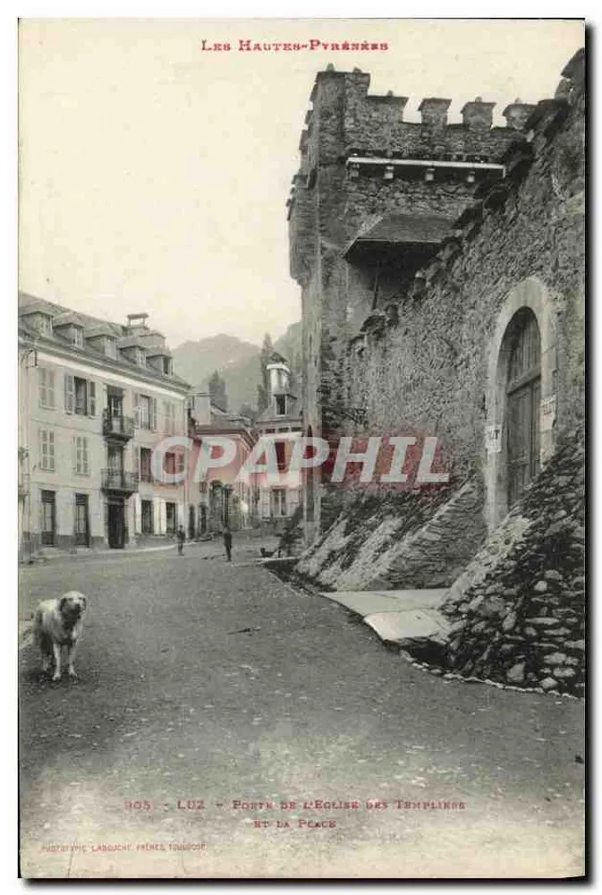 Luz - Tor der Templerkirche und die Place — Phototypie Labouché, Frankreich, Toulouse - Vorderseite