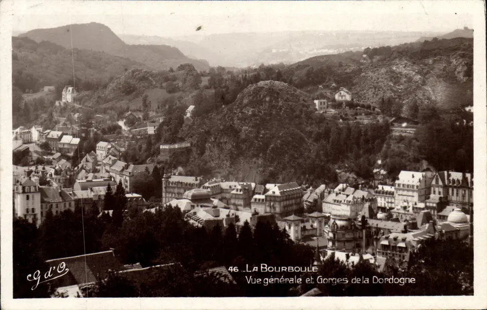La Bourboule — Allgemeiner Blick und Schluchten der Dordogne — G.d'O. n°46 - Vorderseite