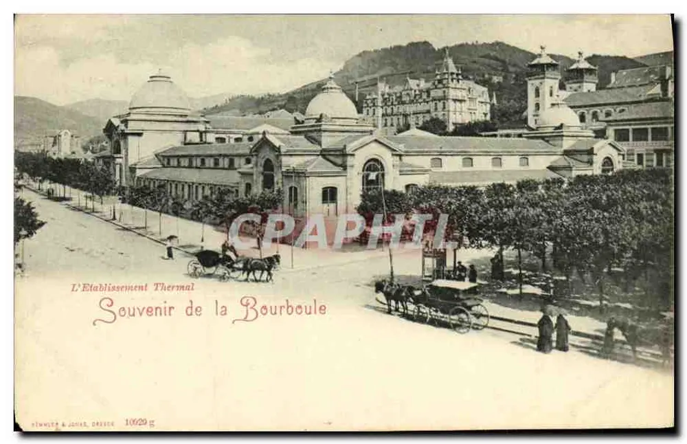 L'Établissement Thermal — Souvenir de la Bourboule — Imprimerie Jules & Jules, Drave - Voorkant