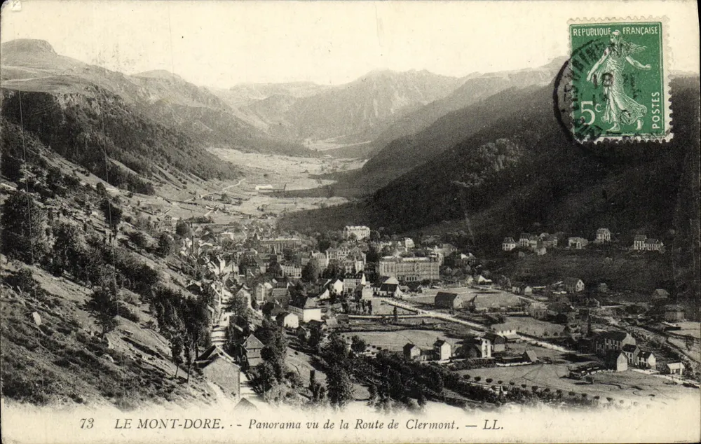 Mont-Dore — Panoramablick von der Straße nach Clermont — LL. — 73 - Vorderseite