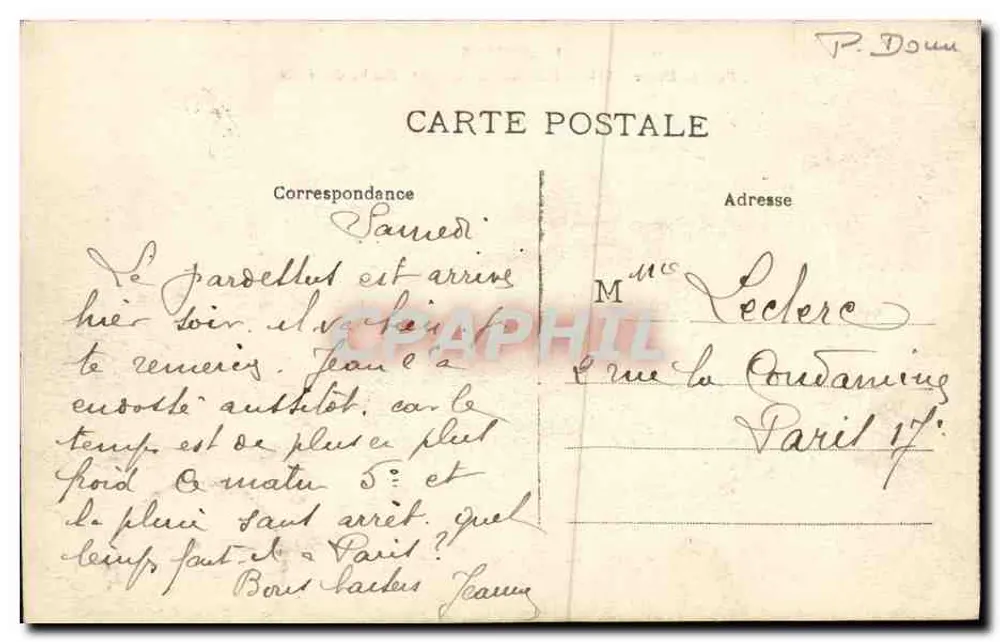 La Bourboule - Roche des Fées — Puy-de-Dôme — editor não identificado, número de série não visível - Verso
