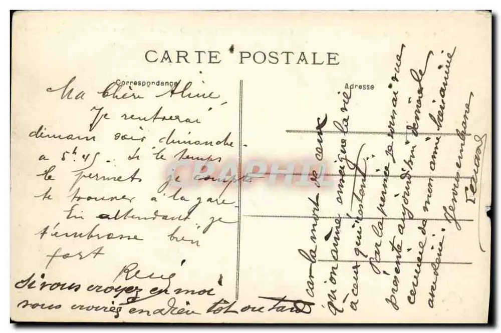 Clermont-Ferrand — Luftbild der Rue des Gras mit dem Puy-de-Dôme im Hintergrund — L'Auvergne, n°916 - Rückseite