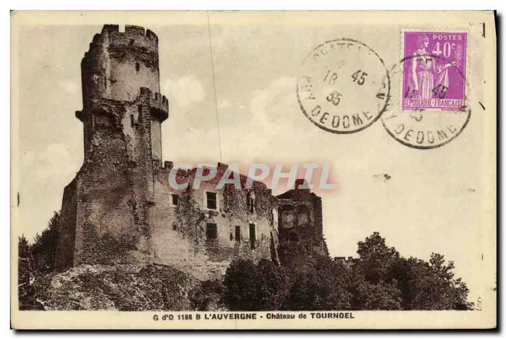 Schloss Tournoël — Auvergne — Verlag G d'O 1188 B - Vorderseite