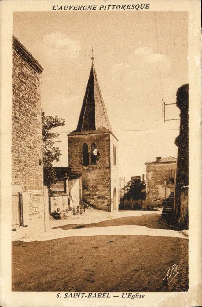 Saint-Babel — A Igreja — A Auvergne Pittoresque, série 6 - Frente