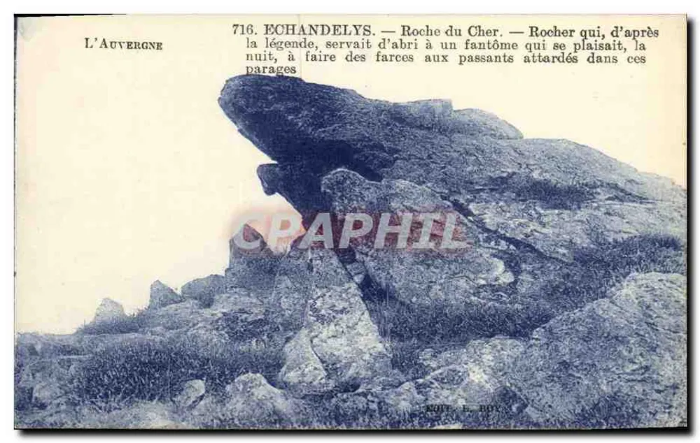 Echandelys — Roche do Cher — lenda de fantasma — A Auvergne - Frente