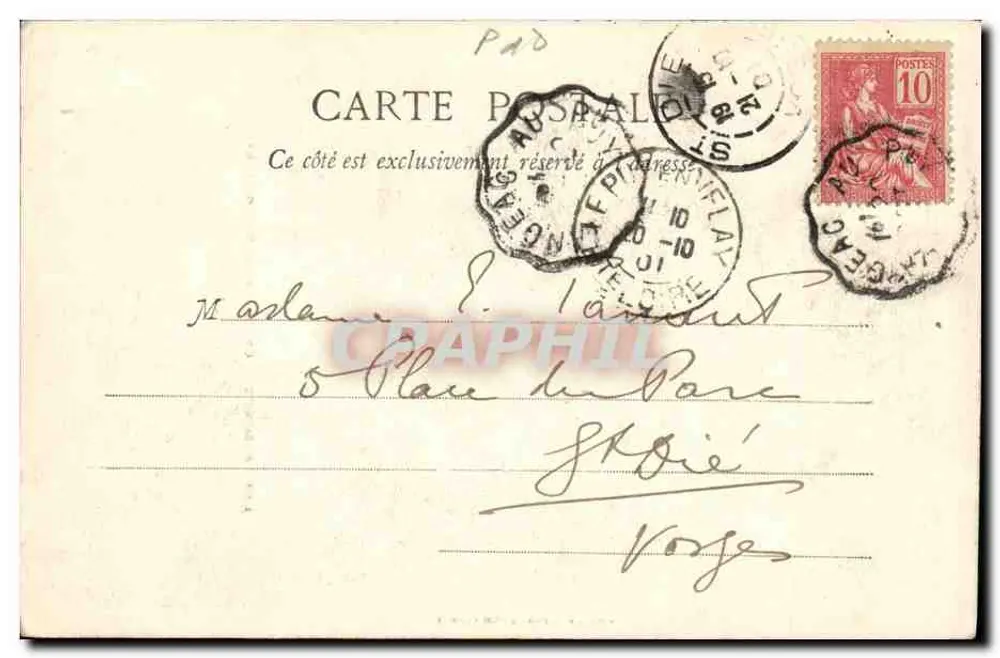 Les Pradeaux — Schloss La Grange-Fort — Issoire, Verlag Boucheron et Yesséy - Rückseite