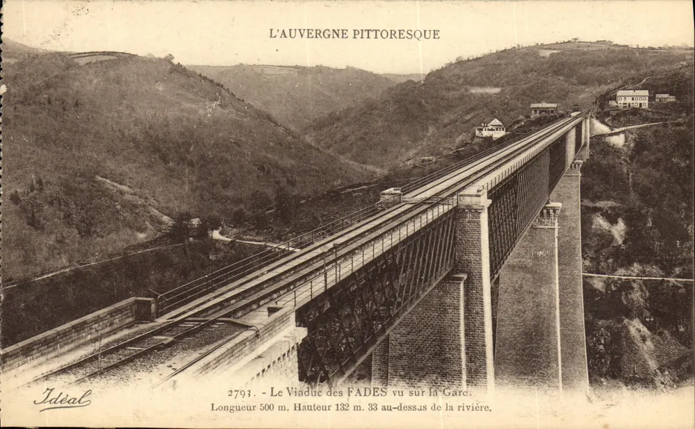 Der Viaduc des Fades von der Garce aus gesehen — L'Auvergne pittoresque — Ideal, Nr. 2791 - Vorderseite