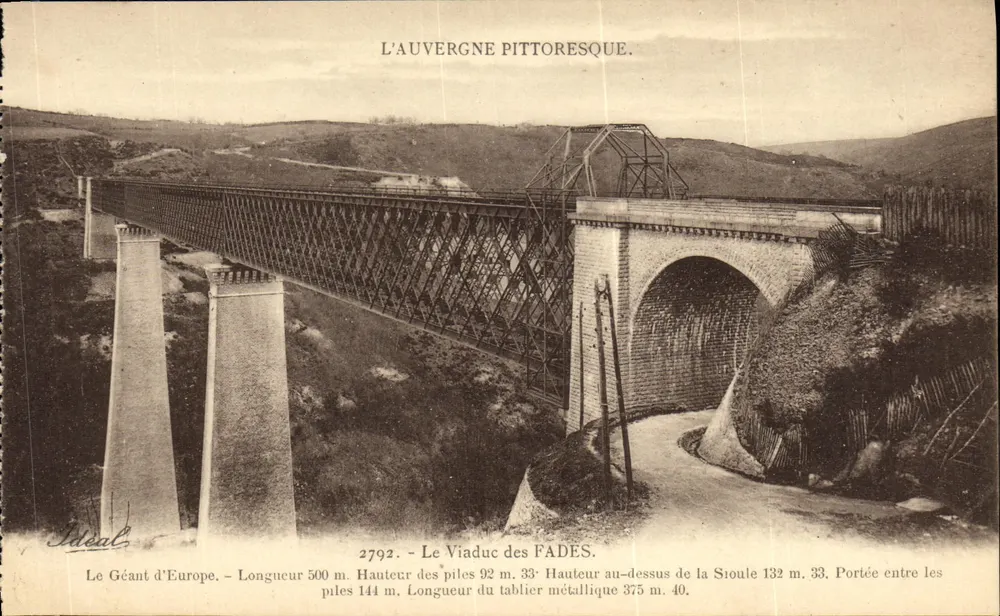 O Viaduto dos Fades — A Auvergne pitoresca — Editor Ideal, n° 2792 - Frente