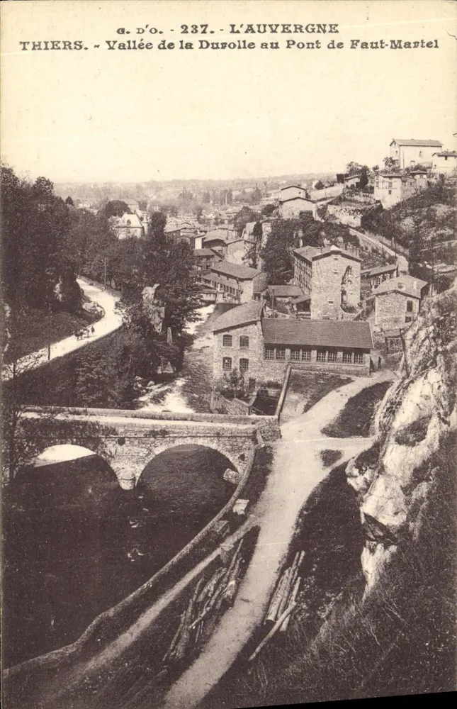 Thiers - Tal der Durolle am Faut-Martel-Brücke — G. D'O., Nr. 237 - Vorderseite